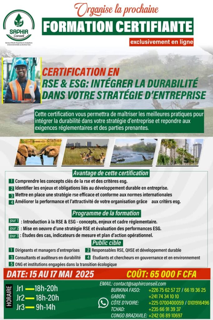 certificat RSE et ESG